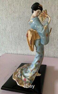 Franklin Mint Glazed Porcelain Statue Figurine Japanese Dance of the Geisha3503