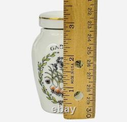 Franklin Mint Gloria Concept Porcelain Spice Jar Set of 23 White Gold 1985
