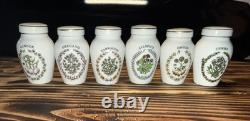 Franklin Mint Gloria Concept Porcelain Spice Jar Set of 23 White Gold 1985