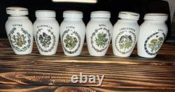 Franklin Mint Gloria Concept Porcelain Spice Jar Set of 23 White Gold 1985