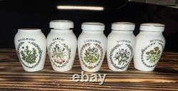 Franklin Mint Gloria Concept Porcelain Spice Jar Set of 23 White Gold 1985