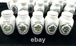 Franklin Mint Gloria Concept Porcelain Spice Jar Set of 24 White Gold 1985