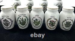 Franklin Mint Gloria Concept Porcelain Spice Jar Set of 24 White Gold 1985
