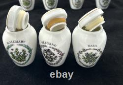 Franklin Mint Gloria Concept Porcelain Spice Jar Set of 24 White Gold 1985