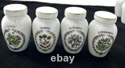 Franklin Mint Gloria Concept Porcelain Spice Jar Set of 24 White Gold 1985