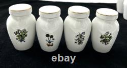 Franklin Mint Gloria Concept Porcelain Spice Jar Set of 24 White Gold 1985