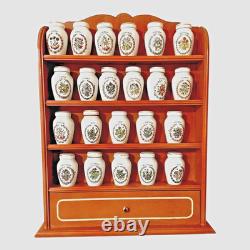 Franklin Mint Gloria Concepts Spice Rack 22/24 Jars No Parsley/Thyme Porcelain