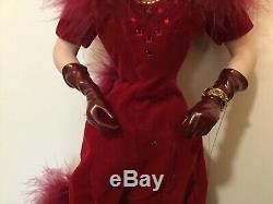 Franklin Mint Gold Standard 22 Scarlett OHara Doll Red Dress withCOA NIB (#BS-L)