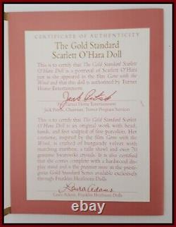 Franklin Mint Gold Standard 22 Scarlett O'Hara Doll Red Dress withStand & COA