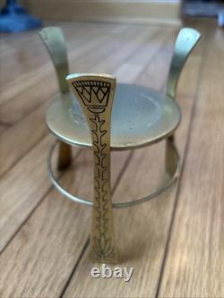 Franklin Mint Golden Vase of Bast Porcelain 23Kt Gold Decoration Egyptian Cat