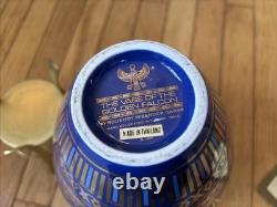 Franklin Mint Golden Vase of Bast Porcelain 23Kt Gold Decoration Egyptian HORUS