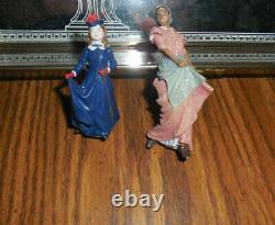 Franklin Mint Gone With The Wind Miniature Figurines 15 with Display Shelf