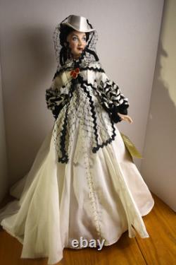 Franklin Mint Gone With The Wind Scarlett OHara Honeymoon Porcelain Doll 22in