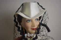 Franklin Mint Gone With The Wind Scarlett OHara Honeymoon Porcelain Doll 22in