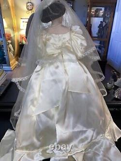 Franklin Mint Gone With The Wind Scarlett O'Hara Bride Doll 22 Porcelain