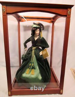 Franklin Mint Gone With The Wind Scarlett Porcelain Doll In Display Case 28x18