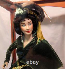 Franklin Mint Gone With The Wind Scarlett Porcelain Doll In Display Case 28x18