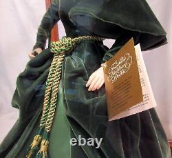Franklin Mint Gone With The Wind Scarlett Porcelain Doll In Display Case 28x18