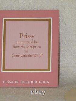 Franklin Mint Gone with The Wind Prissy Doll 1993 First Edition