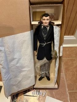Franklin Mint Gone with the Wind Rhett Butler Doll Shipper, Papers, Stand