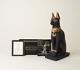 Franklin Mint Guardian of the Nile Bast Black Sphinx Cat 24 Karat Gold Trim