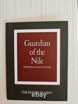 Franklin Mint Guardian of the Nile Bast Black Sphinx Cat 24 Karat Gold Trim