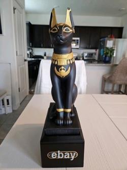 Franklin Mint Guardian of the Nile Bast Black Sphinx Cat 24 Karat Gold Trim