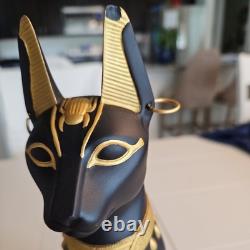 Franklin Mint Guardian of the Nile Bast Black Sphinx Cat 24 Karat Gold Trim