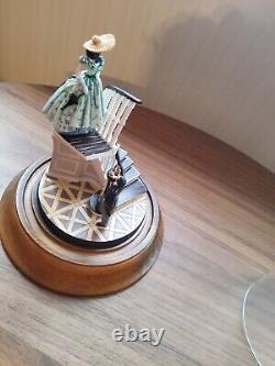 Franklin Mint Gwtw Scarlett O'hara Romance At Twelve Oaks Domed Glass Globe 1993