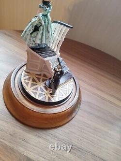 Franklin Mint Gwtw Scarlett O'hara Romance At Twelve Oaks Domed Glass Globe 1993