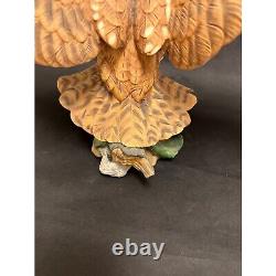 Franklin Mint Hand Painted Screech Owl Porcelain Statue George McMonigle