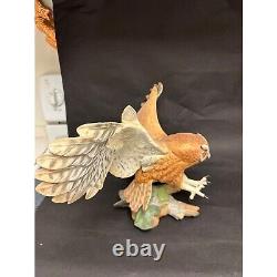 Franklin Mint Hand Painted Screech Owl Porcelain Statue George McMonigle