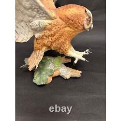 Franklin Mint Hand Painted Screech Owl Porcelain Statue George McMonigle