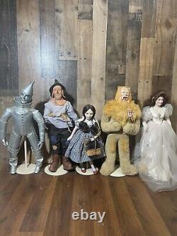 Franklin Mint Heirloom 1986 Porcelain Wizard of Oz Doll Lot Of 5 Dorothy Tin Man