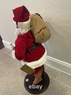 Franklin Mint Heirloom Coca-Cola Santa Claus Porcelain Doll With Stand Rare