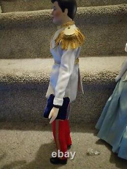 Franklin Mint Heirloom Doll Disney's Cinderella & Prince Charming Porcelain 15