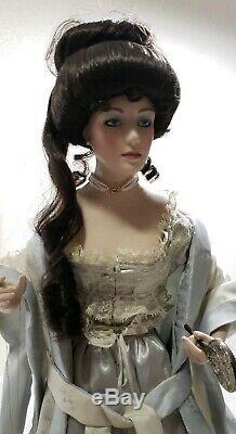 Franklin Mint Heirloom Gibson Girl Boudoir Doll Porcelain Original Box & Stand