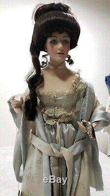 Franklin Mint Heirloom Gibson Girl Boudoir Doll Porcelain Original Box & Stand