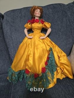 Franklin Mint Heirloom Gone with the Wind Belle Watling Porcelain Doll 1991
