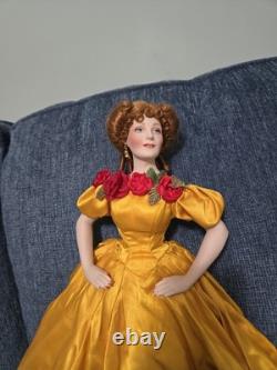 Franklin Mint Heirloom Gone with the Wind Belle Watling Porcelain Doll 1991