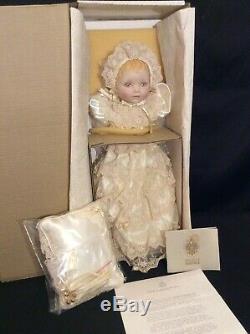 Franklin Mint Heirloom House of Faberge Christening Doll Porcelain Doll 1989