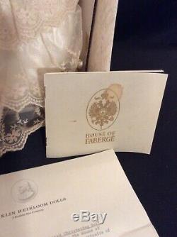 Franklin Mint Heirloom House of Faberge Christening Doll Porcelain Doll 1989