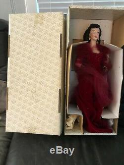 Franklin Mint Heirloom Porcelain Doll Scarlett O'Hara Gone With The Wind with Box