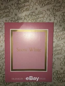 Franklin Mint Heirloom Porcelain Doll Snow White 1993 Nrfb