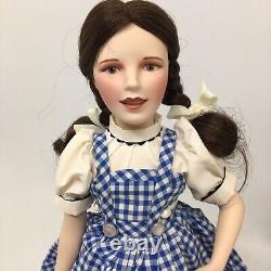 Franklin Mint Heirloom Porcelain Dorothy, Cowardly Lion Glinda Doll Wizard of Oz