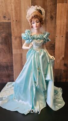 Franklin Mint Heirloom Porcelain Gibson Girl Night at Opera Doll 21 Tall