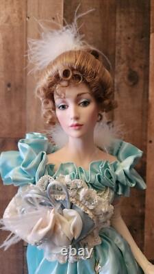 Franklin Mint Heirloom Porcelain Gibson Girl Night at Opera Doll 21 Tall