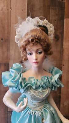 Franklin Mint Heirloom Porcelain Gibson Girl Night at Opera Doll 21 Tall