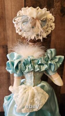 Franklin Mint Heirloom Porcelain Gibson Girl Night at Opera Doll 21 Tall