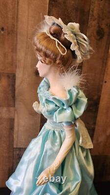 Franklin Mint Heirloom Porcelain Gibson Girl Night at Opera Doll 21 Tall